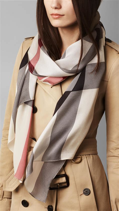 burberry silk scarf grey|Burberry silk scarf women.